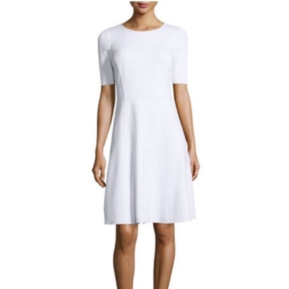 ELIE TAHARI Maria Dress White Fit & Flare